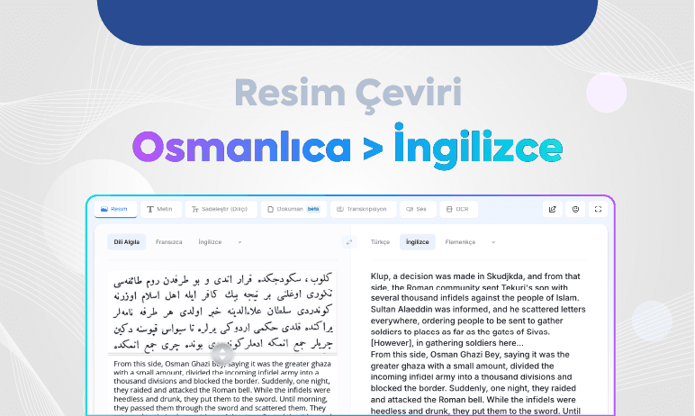 Osmanlıca İngilizce Çeviri