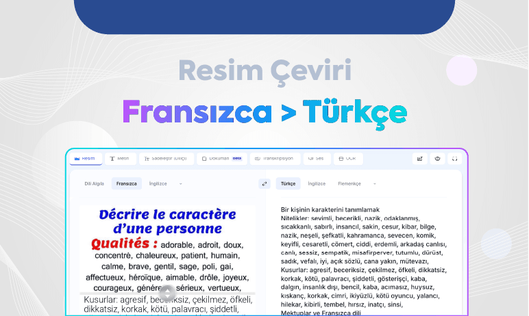 Fransızca Türkçe Çeviri